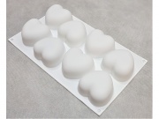 Forma silikonowa biała serduszka 8szt (EBB320P_EBB00238_HeartsP)