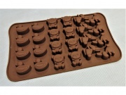 Forma silikonowa do czekolady pralinki zwiarzęta (EBB249P)