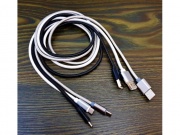 Kabel do ładowania USB-C + data nylon szybki 1m (EAM224P_MB-12735)