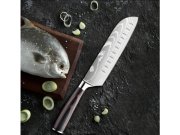 Nóż kuchenny SANTOKU 30,5cm 182g drewno (EKW1079)